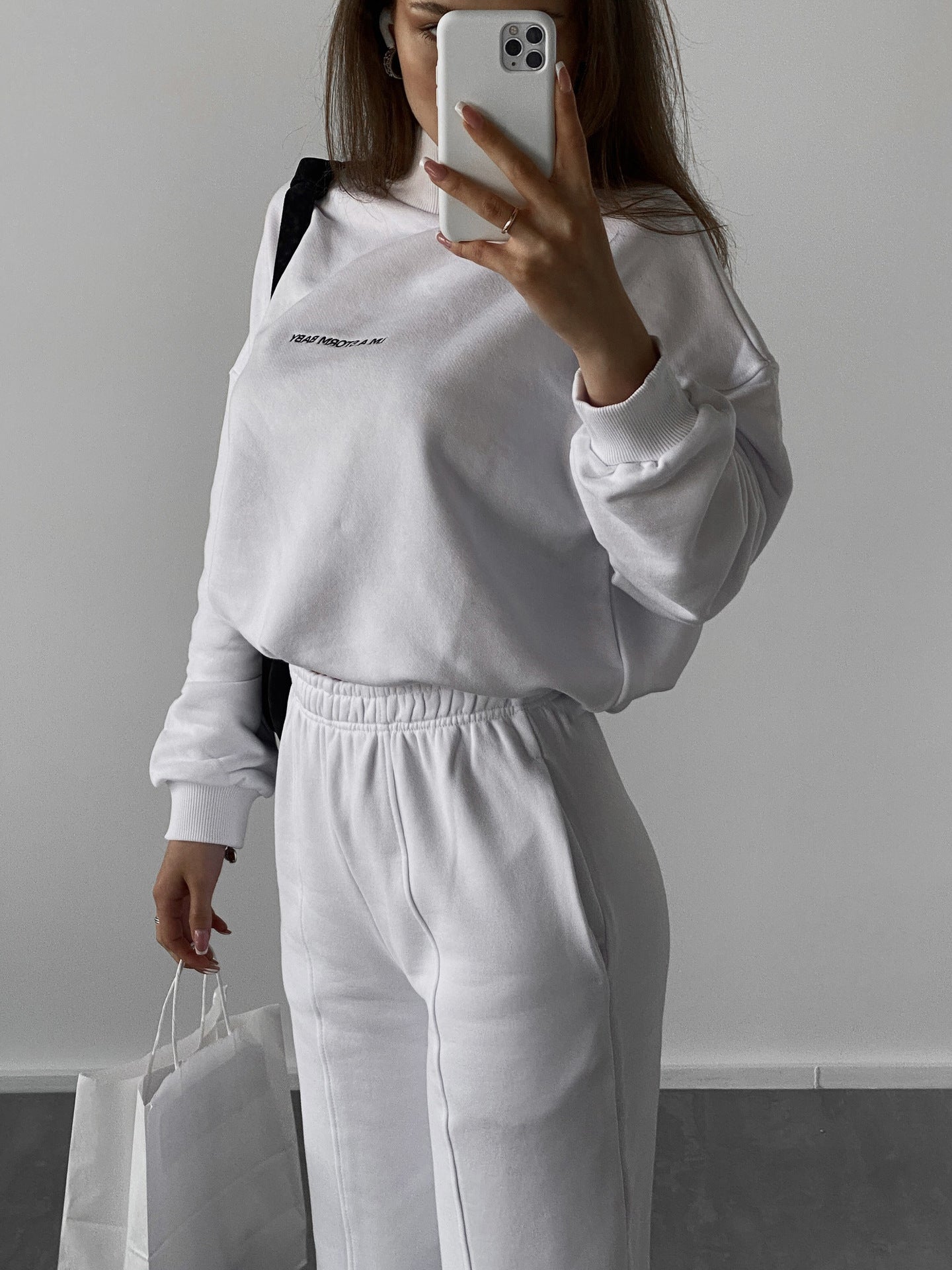 Women's Printed Sweater Suit Two-piece Set