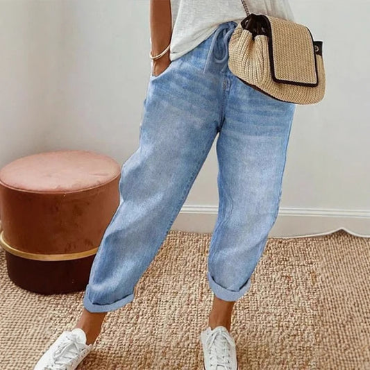 Women's Floral Print Fashion Graffiti Loose Pockets Casual Pants