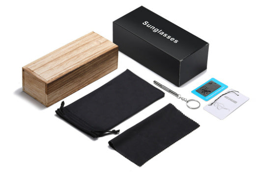 No Rice Nail Sand Black Color Wood Eco-friendly Polarized Sunglasses
