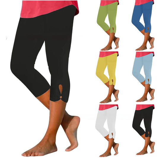 Casual Hollow-out Petals Skinny Stretch Women's Leggings