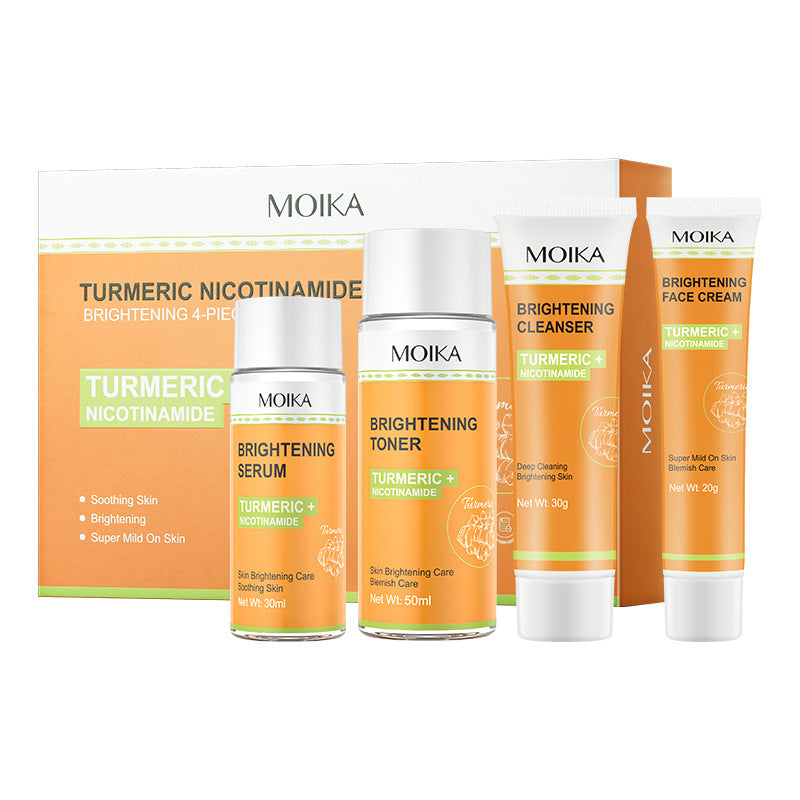 Full English Turmeric Nicotinamide Whitening Skin Care Kit Toner And Lotion 4-piece Set - BabynBeauty