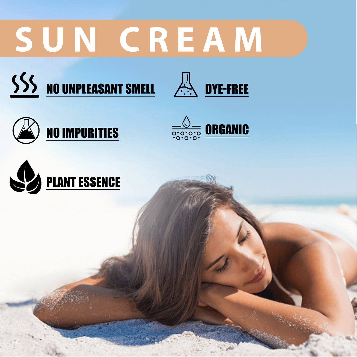 Refreshing Not Oily Natural UV Protection Protective Cream
