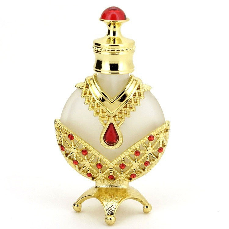 Heart-shaped Inlaid Ornamental Stone Middle East Perfume Bottle - BabynBeauty