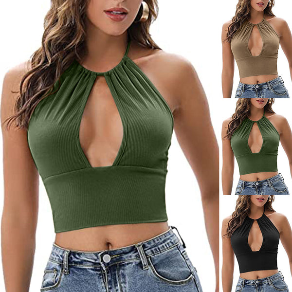 Camisole Halter Vest Women Summer Sexy Hollow Tops - BabynBeauty