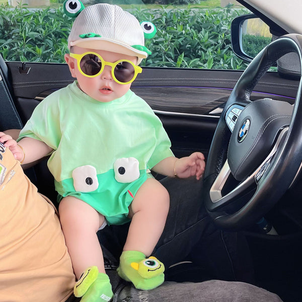 Baby Frog Cotton Triangle Rompers - BabynBeauty