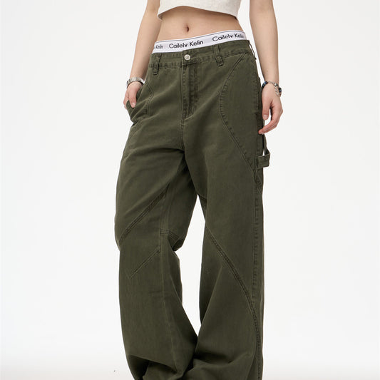 Paratrooper Washed Distressed Straight Deconstructed Vibe Casual Jeans