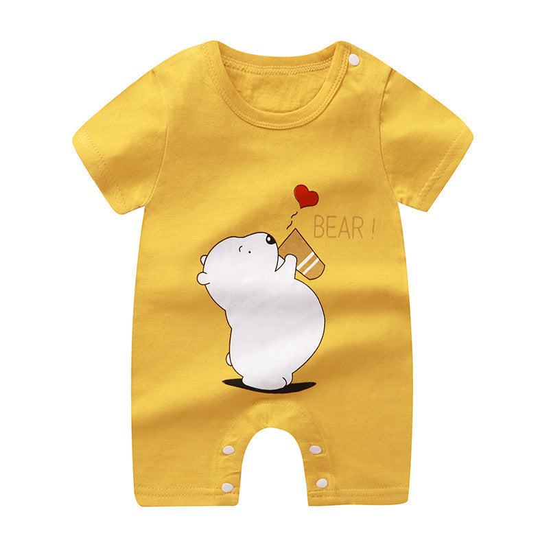 Baby Jumpsuit Purified Cotton Thin Short Sleeve Newborn Rompers