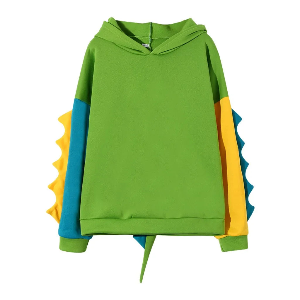 Women's Sweatshirts Hoodies Autumn Winter Sweet Cute Dinosaur Velvet Cashmere Hooded Hoodies Female Pullovers Jumper Moletom New