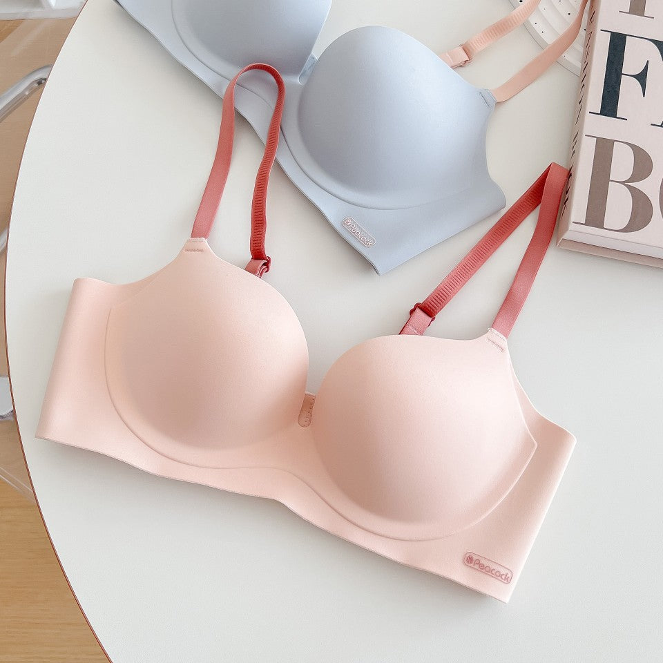 Breasts Lady's Push Up Large Wireless Anti-sagging Traceless Ventilation Bra - BabynBeauty