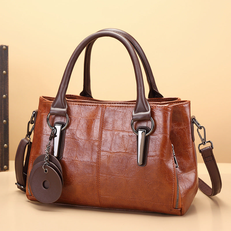 New Retro Contrasting Color Large Capacity Bag