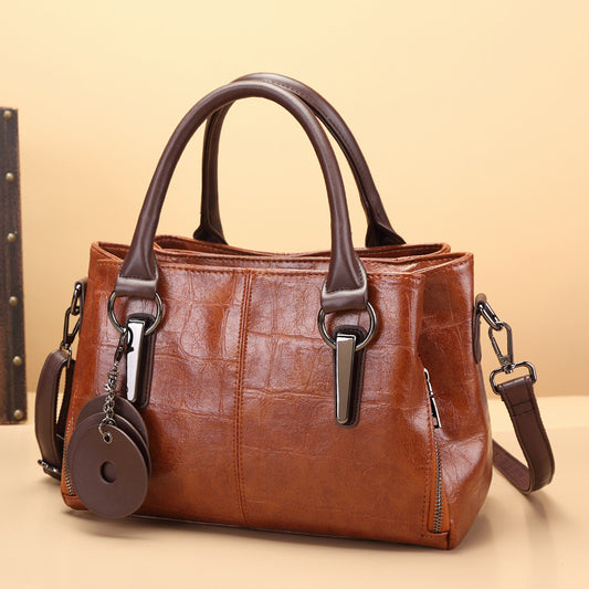 New Retro Contrasting Color Large Capacity Bag
