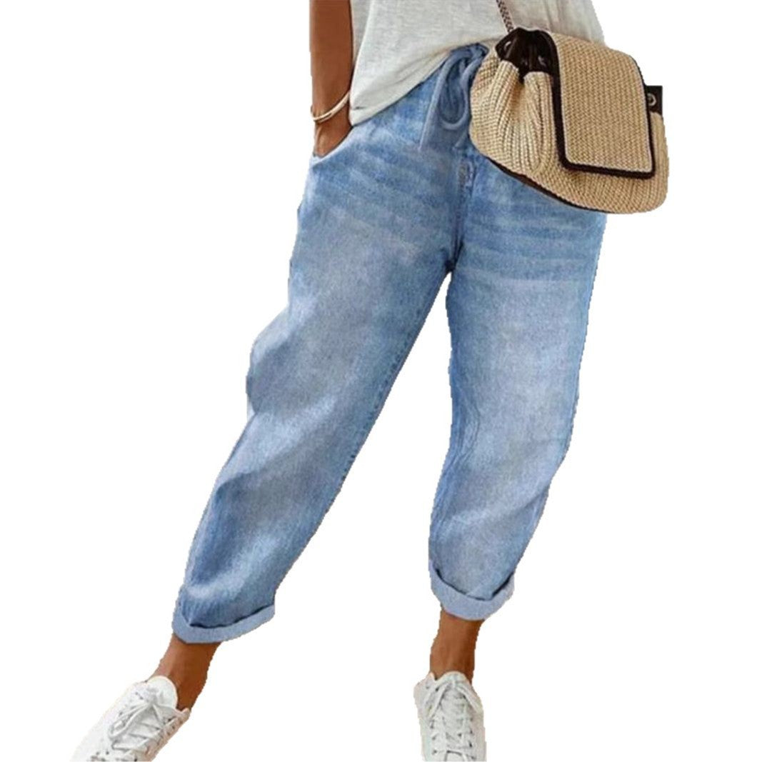 Women's Floral Print Fashion Graffiti Loose Pockets Casual Pants