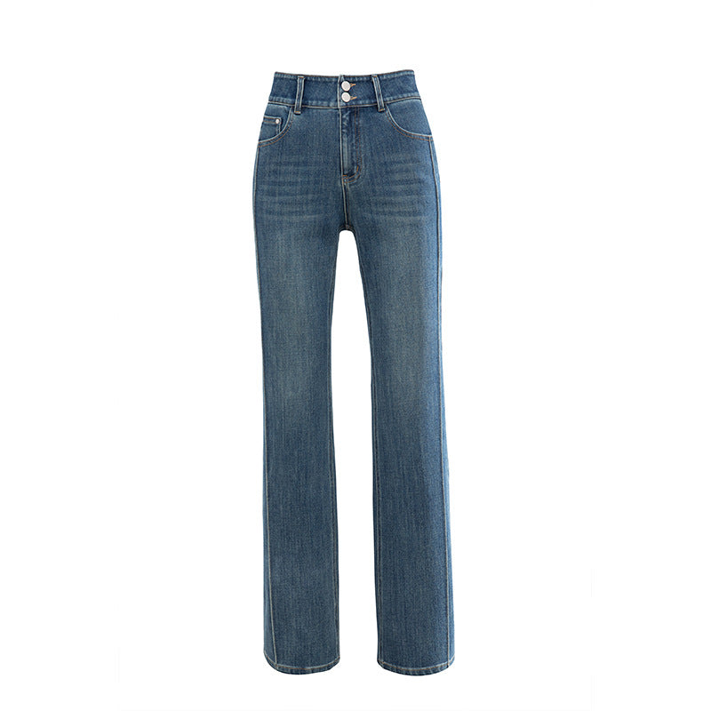 Korean-style Slim-fit Horn Mop Trousers