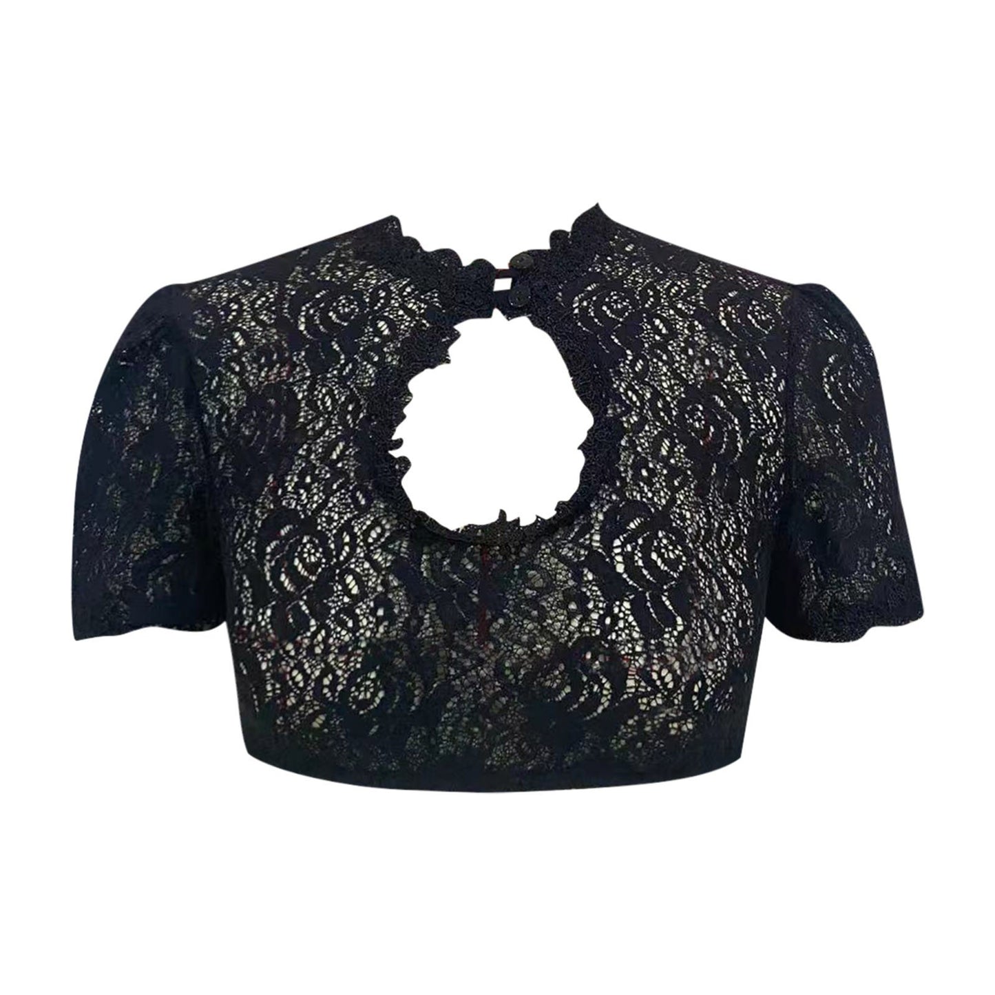 Halloween Beer Festival Base Lace Stitching Small Shirt Top