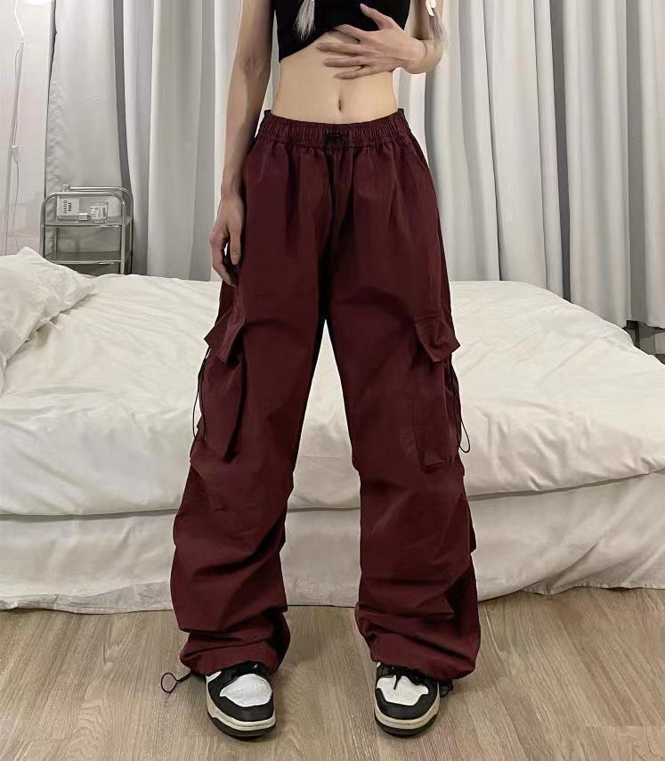 Multi-pocket Adjustable Drawstring Casual Loose Trousers Men And Women