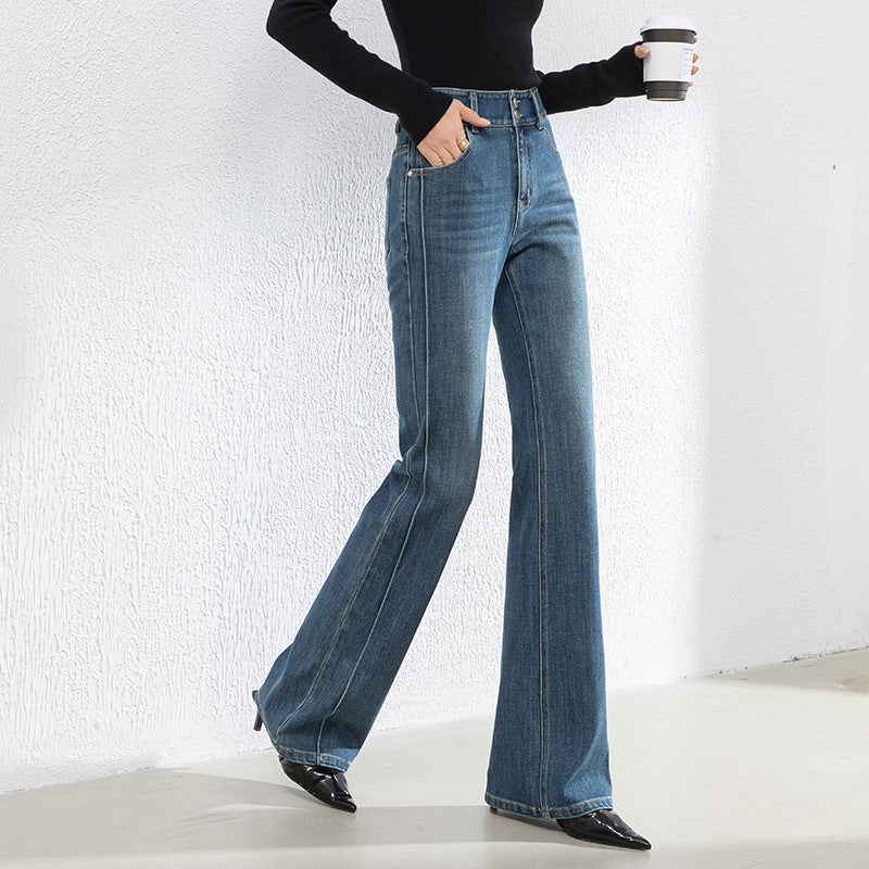 Korean-style Slim-fit Horn Mop Trousers
