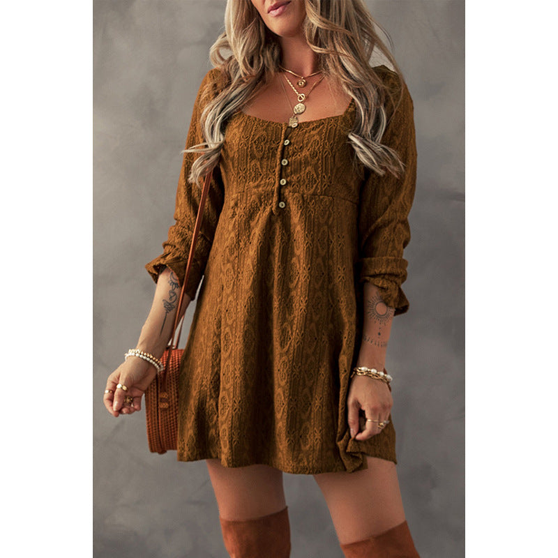 Fashion Loose Ruffled Sleeves Dress Women
