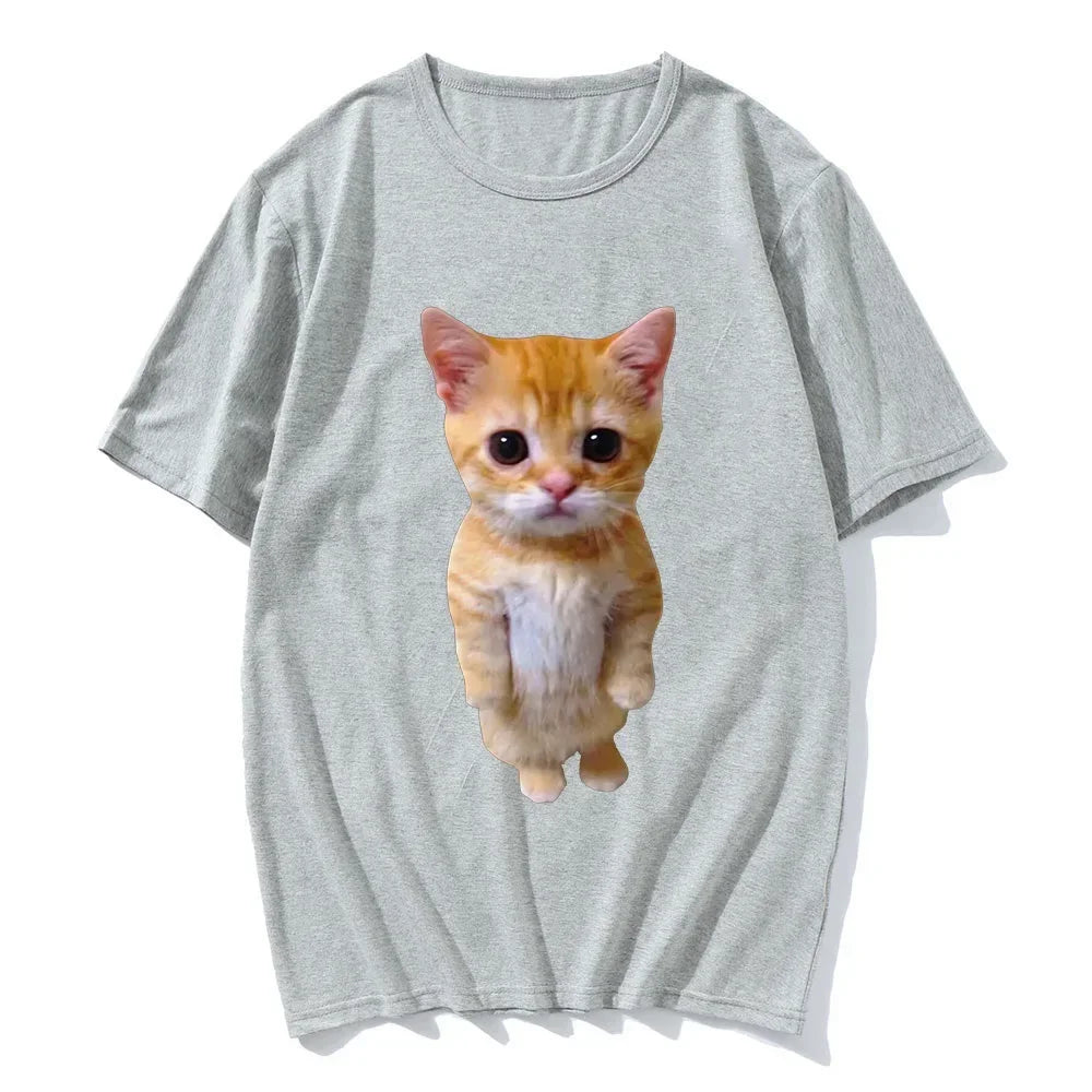 Funny Cat 3D Print Women Casual T-Shirt Women Men Summer Harajuku T Shirts Girl Boy Casual Fashion Clothes Loose Sport Tees