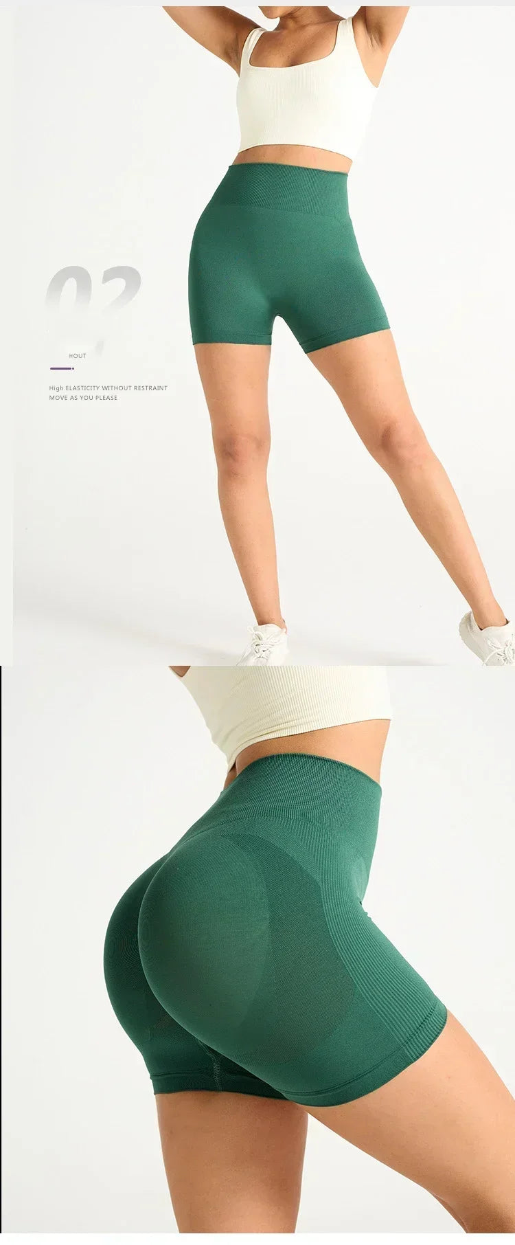 High Waist Women's Yoga Shorts Push Up Fitness Leggings Gym Shorts Women Running Sport Shorts  Workout Pants Bike Short Summer