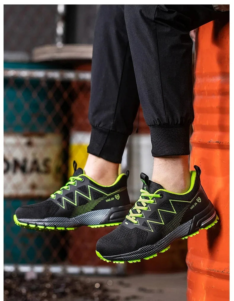 Safety Shoes Men Women Anti-Smashing Steel Toe Cap Indestructible Light Breathable Sneaker Work Shoes Safety Boots