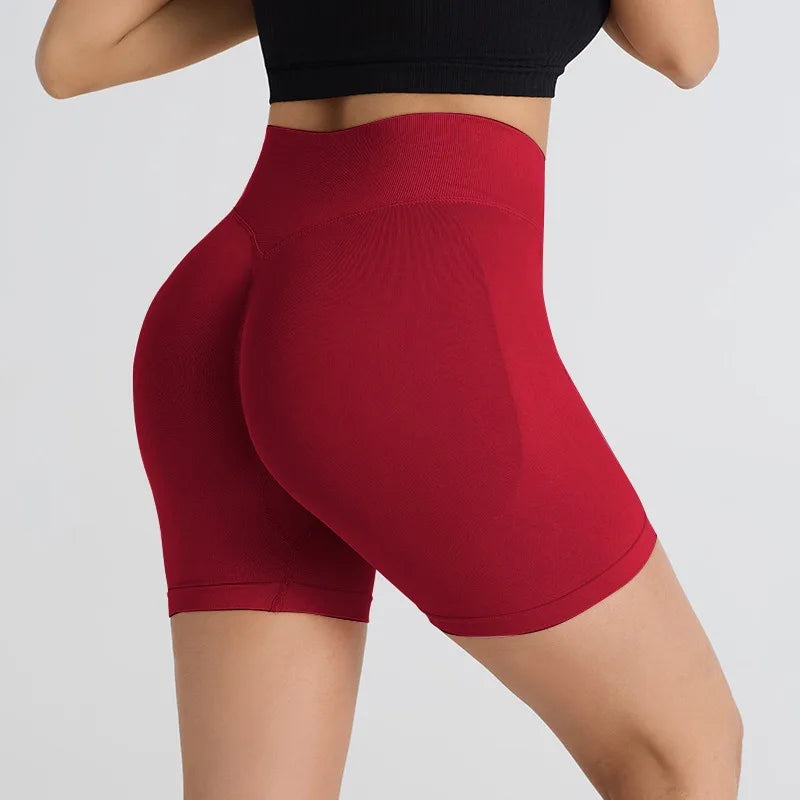 High Waist Women's Yoga Shorts Push Up Fitness Leggings Gym Shorts Women Running Sport Shorts  Workout Pants Bike Short Summer