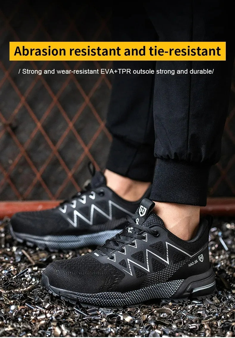 Safety Shoes Men Women Anti-Smashing Steel Toe Cap Indestructible Light Breathable Sneaker Work Shoes Safety Boots