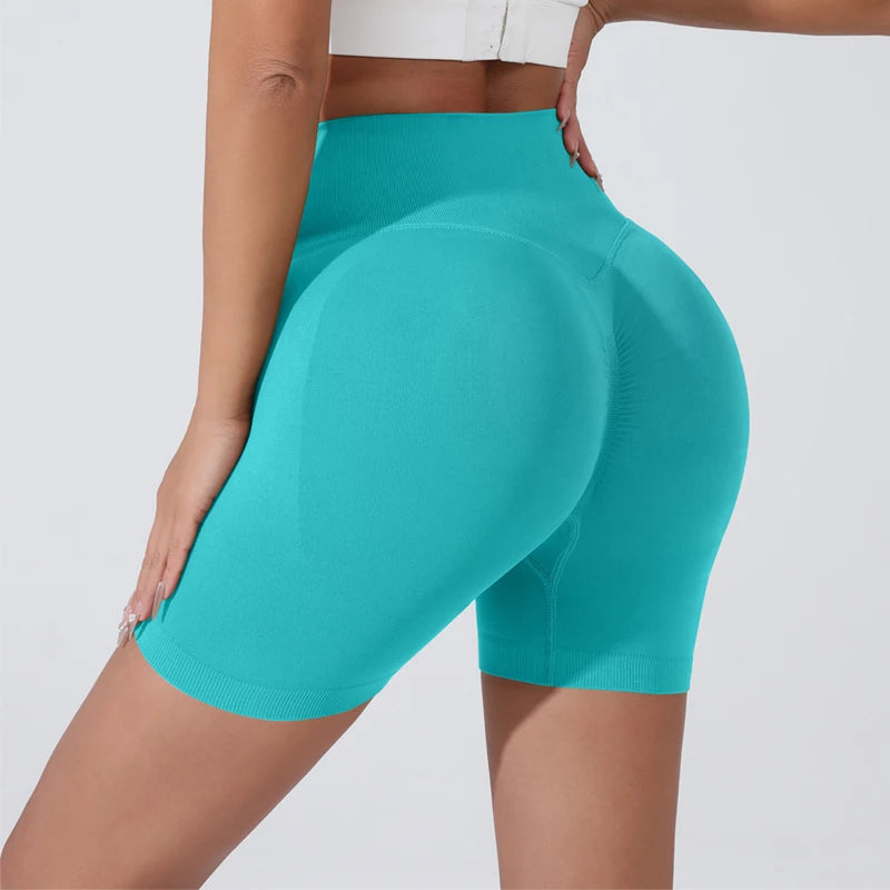 Women's High-Waist Breathable Yoga Shorts for Summer Running Short Tights Leggings Cycling Workout Gym Shorts Sports Shorts