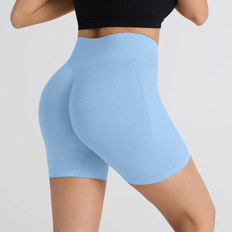 High Waist Women's Yoga Shorts Push Up Fitness Leggings Gym Shorts Women Running Sport Shorts  Workout Pants Bike Short Summer