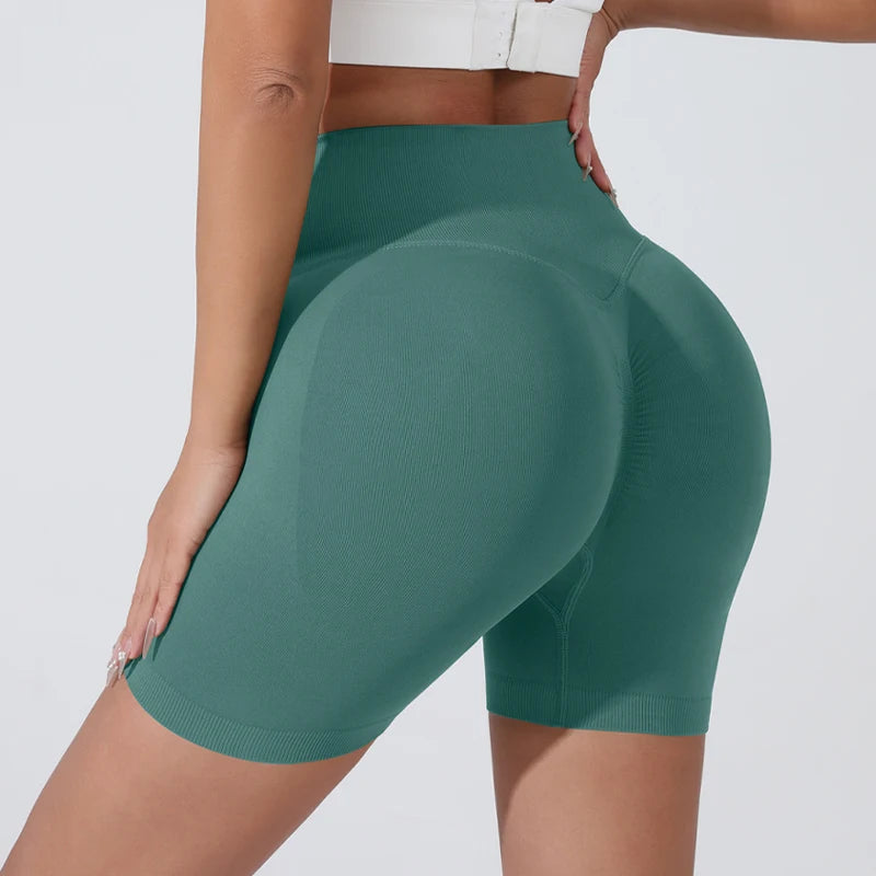 Women's High-Waist Breathable Yoga Shorts for Summer Running Short Tights Leggings Cycling Workout Gym Shorts Sports Shorts