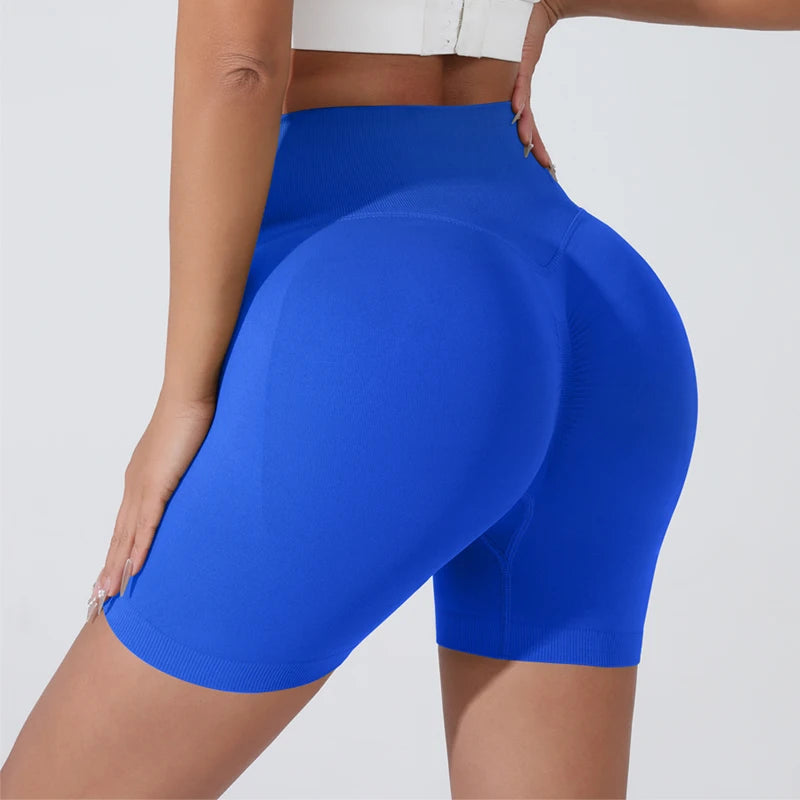 Women's High-Waist Breathable Yoga Shorts for Summer Running Short Tights Leggings Cycling Workout Gym Shorts Sports Shorts
