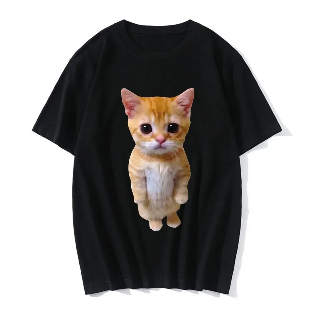 Funny Cat 3D Print Women Casual T-Shirt Women Men Summer Harajuku T Shirts Girl Boy Casual Fashion Clothes Loose Sport Tees