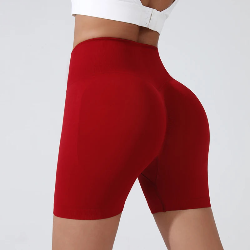 Women's High-Waist Breathable Yoga Shorts for Summer Running Short Tights Leggings Cycling Workout Gym Shorts Sports Shorts