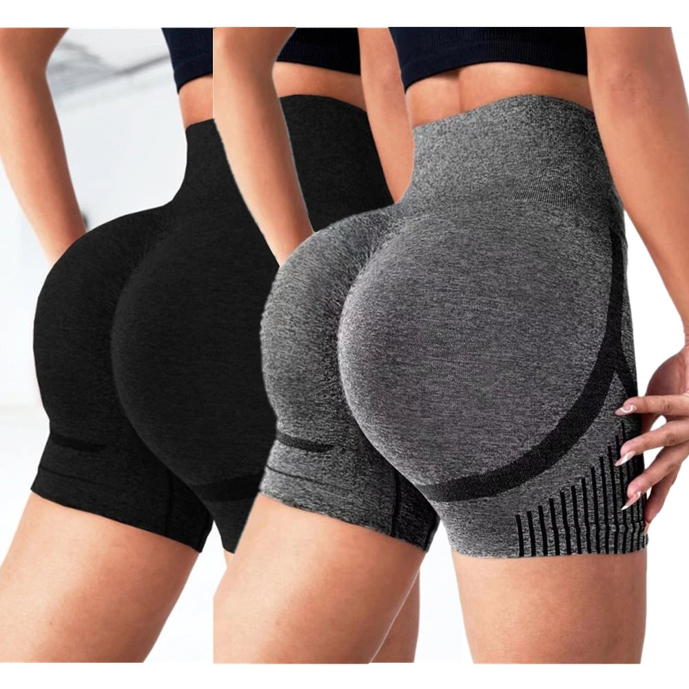 Women's High Waist Yoga Shorts – Butt Lift Workout Gym Shorts for Running, Fitness, Sports, and Training