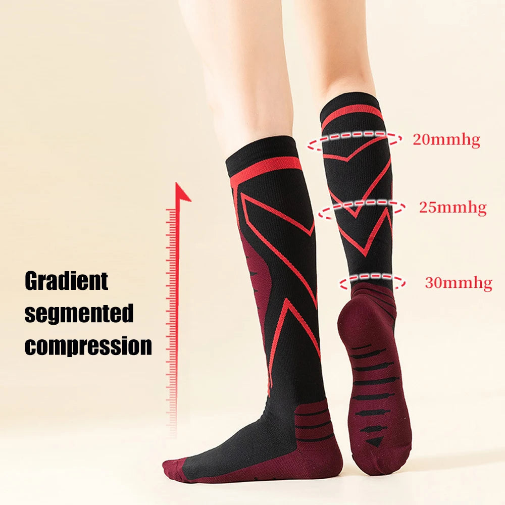 1 Pair Sports Calf Compression Sleeves Running Leg Compression Sleeve 20-30mmHg Compression Socks for Shin Splint for Men Women