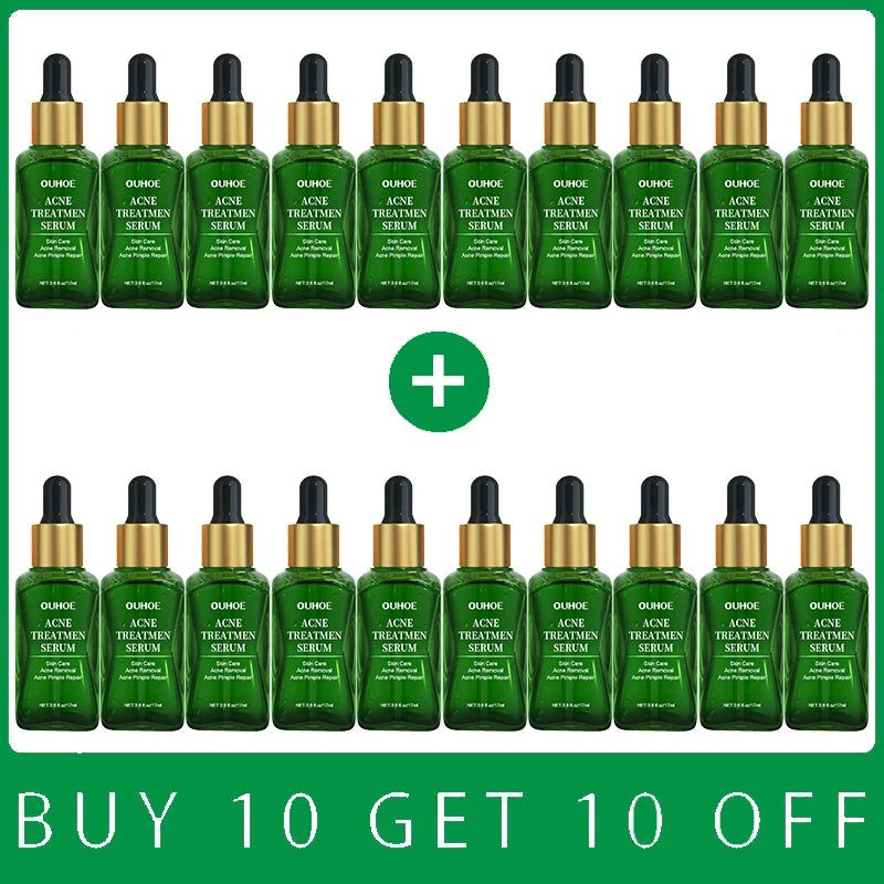 Acne Treatment Facial Serum Pore Shrinking Skin Care Against Face Acne Pimple Spots Remover Cleaning Shrink pores Tea Tree Serum