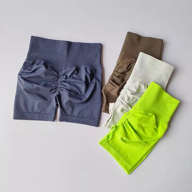 Women's High-Waist Breathable Yoga Shorts for Summer Running Short Tights Leggings Cycling Workout Gym Shorts Sports Shorts
