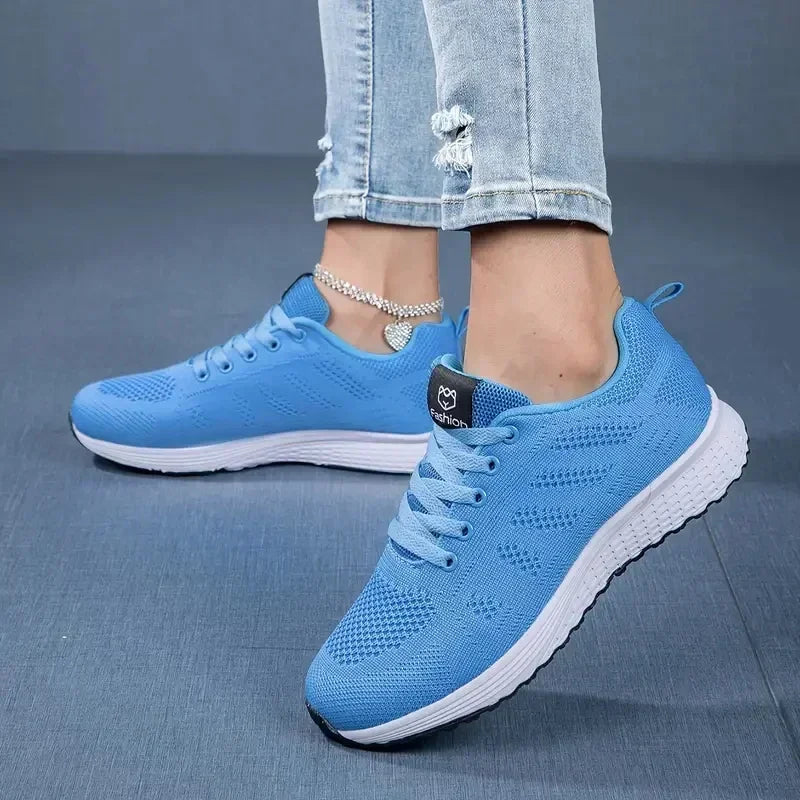 Women's Casual Flats Sports Shoes Mesh Breathable Trainers Ladies Shoes Platform Female Sneakers for Women Basket Tenis Feminino