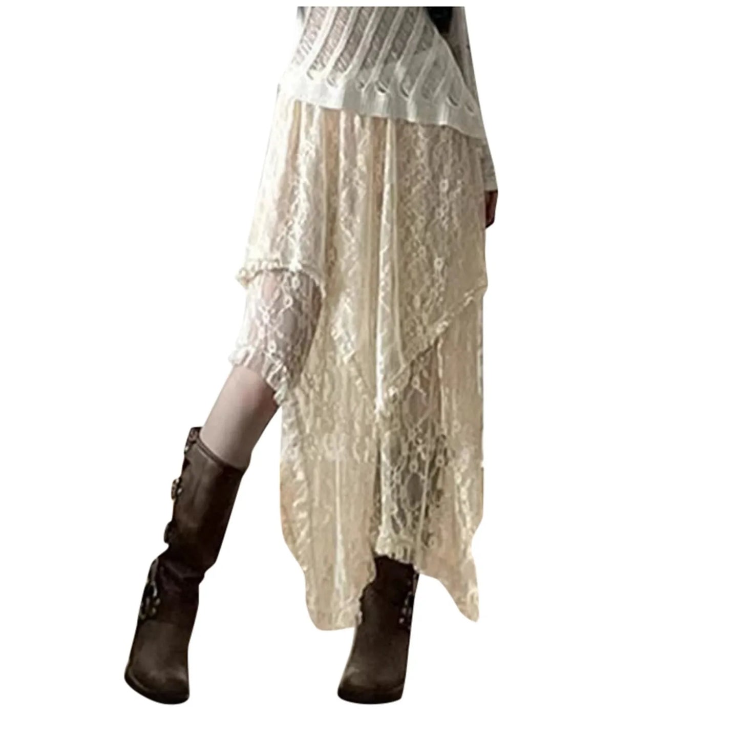 Women Y2K Lace Mini Skirt Low Rise Layered Ruffle Hem Mini Skirt Lingerie Short Skirts Fairycore Skirt Streetwear Faldas Mujer