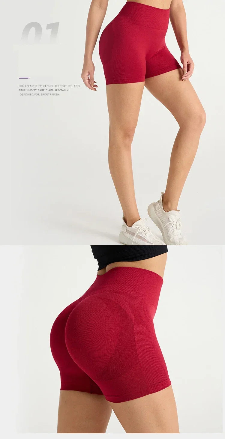 High Waist Women's Yoga Shorts Push Up Fitness Leggings Gym Shorts Women Running Sport Shorts  Workout Pants Bike Short Summer