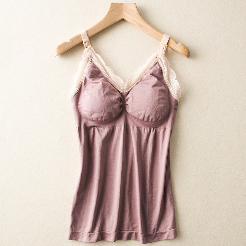 Nursing Bra Underwear Postpartum Belly Shaping Sling Nursing Vest - BabynBeauty