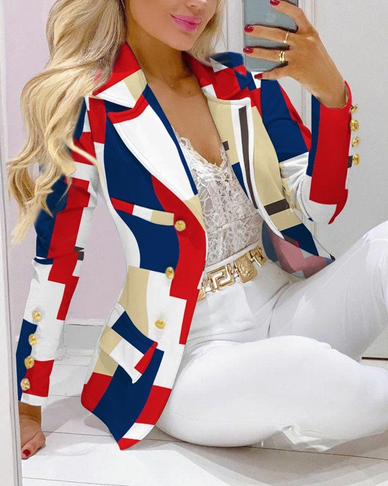 Women's Solid Color Temperament Commute Casual Suit