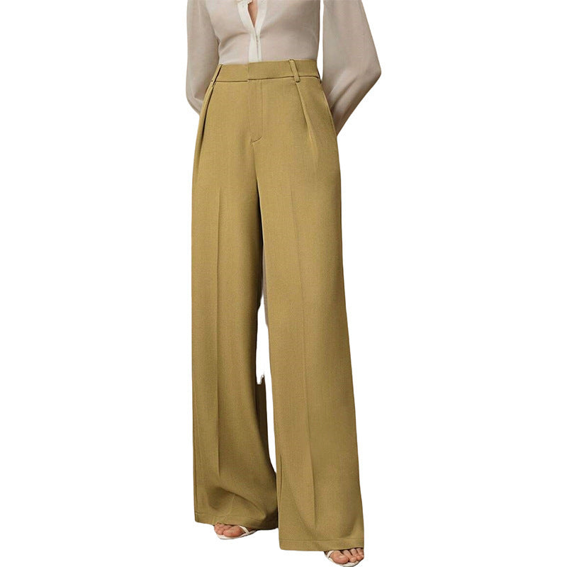 Women's Casual Loose Straight Business Commute Wide Leg Pants
