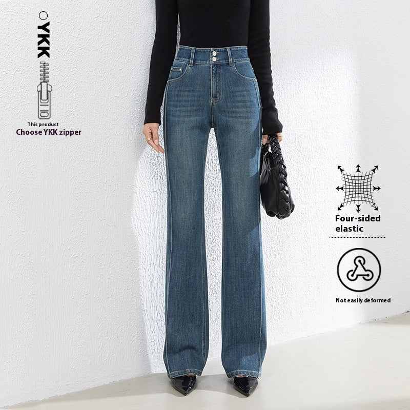Korean-style Slim-fit Horn Mop Trousers