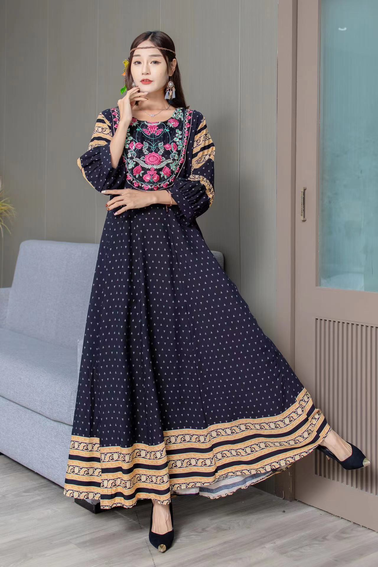 Women's Fashion New Ethnic Style Dress