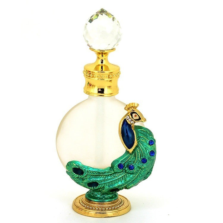 Heart-shaped Inlaid Ornamental Stone Middle East Perfume Bottle