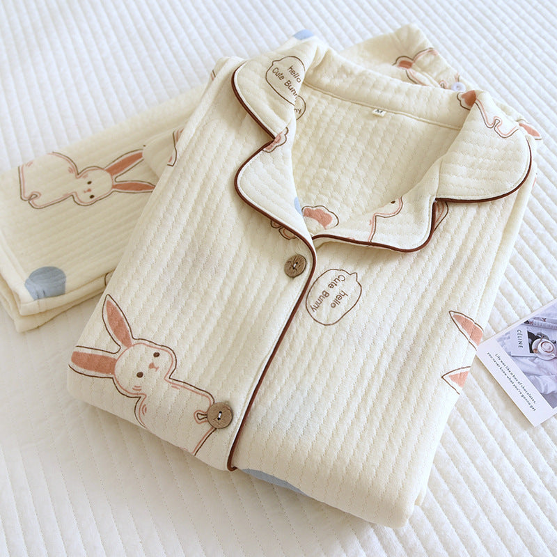 Thickened Maternity Pajamas Maternity Nursing Clothing Two-piece Set