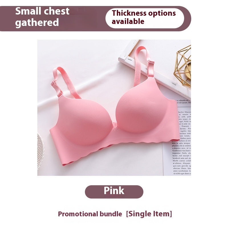 Women's Pure Color All-matching Macarons One Piece Underwear Bra-free - BabynBeauty