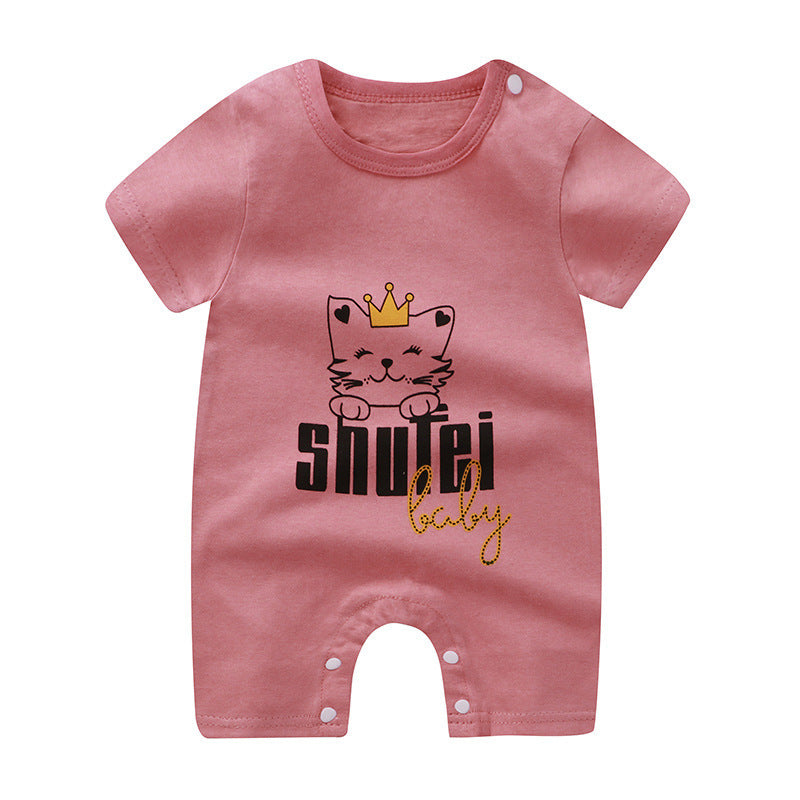 Baby Jumpsuit Purified Cotton Thin Short Sleeve Newborn Rompers