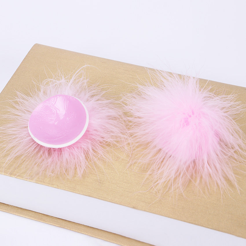 Female Feather Silicone Nipple Patch Circular Invisible