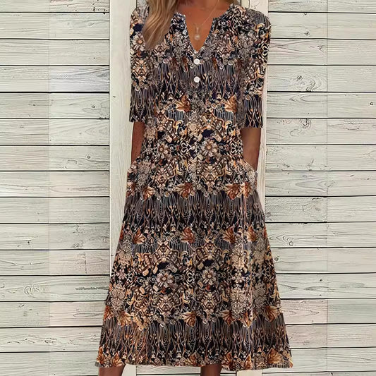 Women's Retro Ethnic Fashion Printing Dress